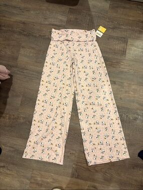 Peanuts Pink Wide-Leg Printed Lounge Pants